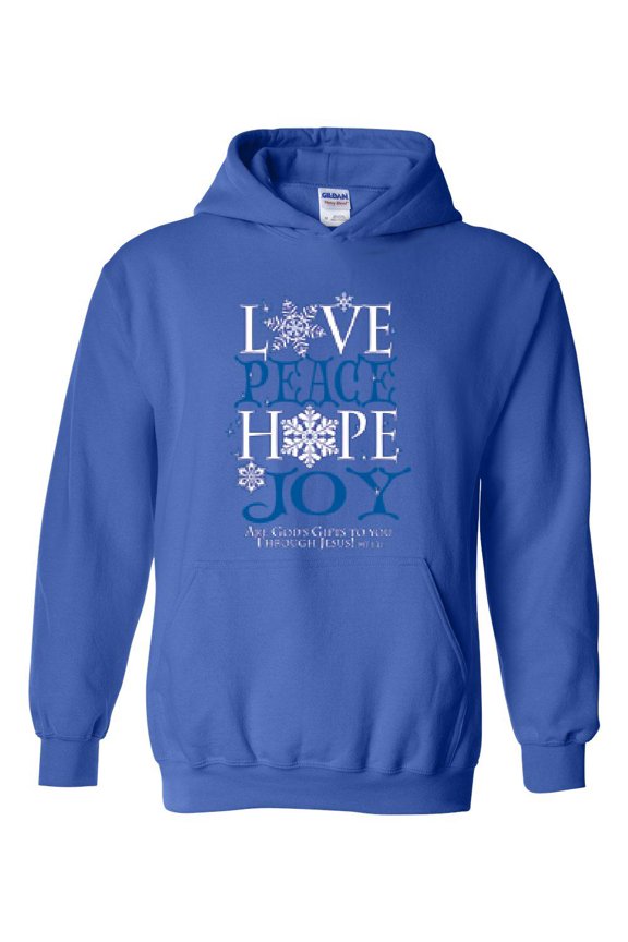 MmF - Mens Sweatshirts and Hoodies - PEACE HOPE LOVE JOY