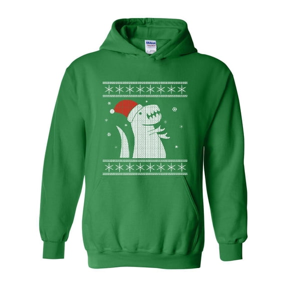 MmF - Mens Sweatshirts and Hoodies - XMAS DINOSAUR UGLY SWEATER