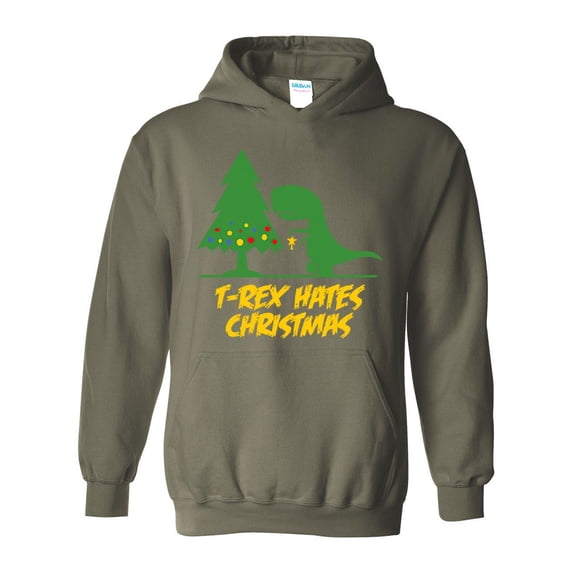MmF - Mens Sweatshirts and Hoodies - XMAS DINOSAUR