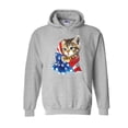 thumbnail image 1 of MmF - Mens Sweatshirts and Hoodies, up to Size 5XL - American Flag 4th of July Kitty, 1 of 5