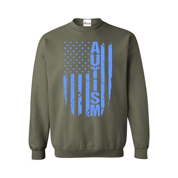 MmF - Mens Sweatshirts and Hoodies, up to Size 5XL - Autism Flag