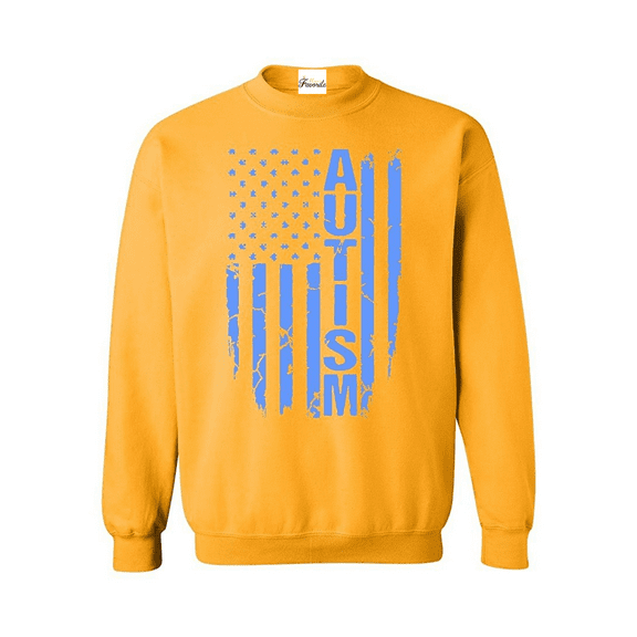 MmF - Mens Sweatshirts and Hoodies, up to Size 5XL - Autism Flag