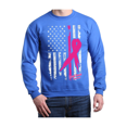 thumbnail image 1 of MmF - Mens Sweatshirts and Hoodies, up to Size 5XL - Cancer Ribbon American Flag, 1 of 5