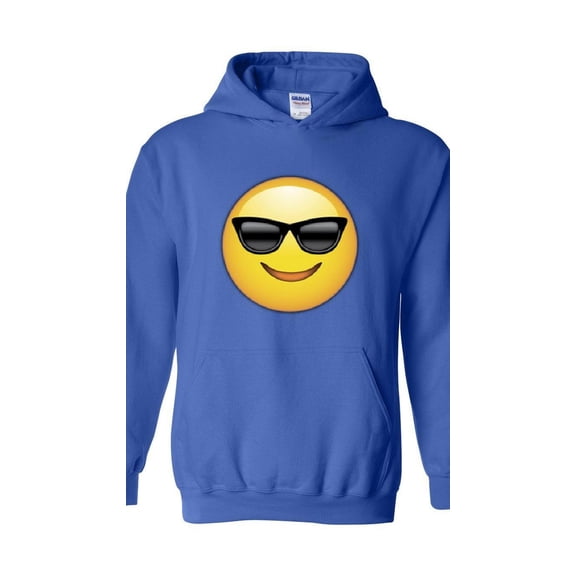 MmF - Mens Sweatshirts and Hoodies, up to Size 5XL - Emoji with Sunglasses