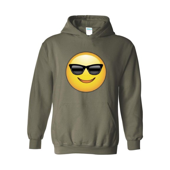 MmF - Mens Sweatshirts and Hoodies, up to Size 5XL - Emoji with Sunglasses