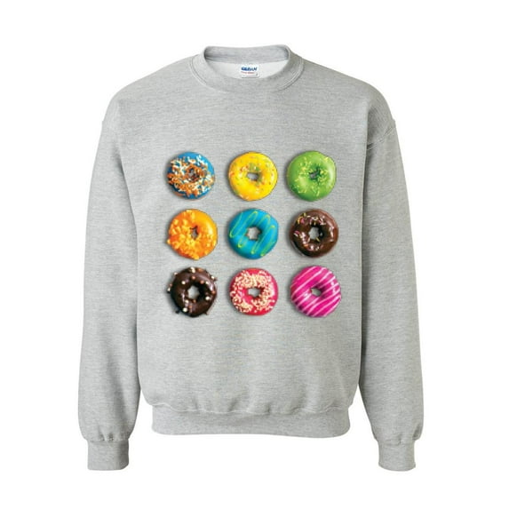 MmF - Mens Sweatshirts and Hoodies, up to Size 5XL - Love Food Donuts Doughnuts