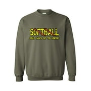 MmF - Mens Sweatshirts and Hoodies, up to Size 5XL - Softball Play Hard or Go Home