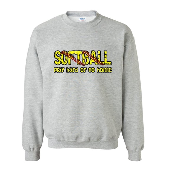 MmF - Plus Sweatshirts and Hoodies - Softball Play Hard or Go Home