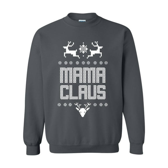 MmF - Women Sweatshirts and Hoodies - Christmas Mama Claus Deers