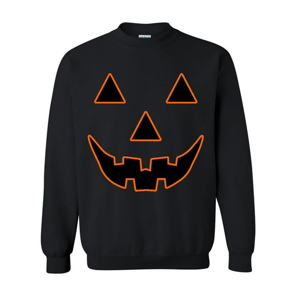 MmF - Women Sweatshirts and Hoodies - Halloween Jack O' Lantern Pumpkin Face