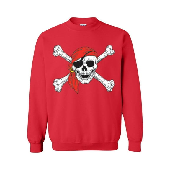 MmF - Women Sweatshirts and Hoodies - Halloween Jolly Roger Skull Crossbones
