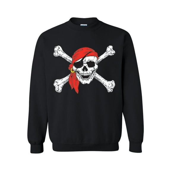 MmF - Women Sweatshirts and Hoodies - Halloween Jolly Roger Skull Crossbones