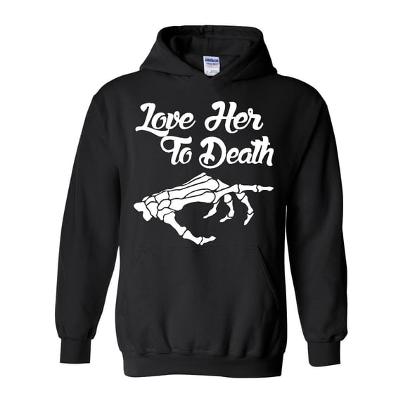 MmF - Women Sweatshirts and Hoodies - Halloween Love Her to Death Matching Halloween Couple
