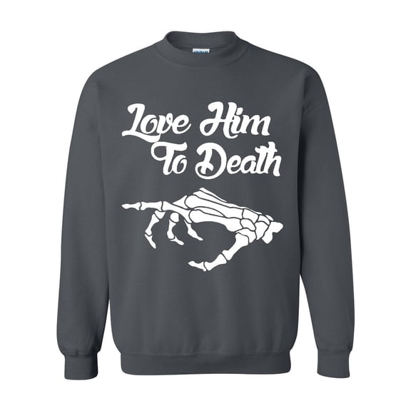 MmF - Women Sweatshirts and Hoodies - Halloween Love Him To Death Matching Halloween Couple