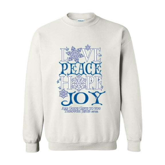 MmF - Women Sweatshirts and Hoodies - PEACE HOPE LOVE JOY