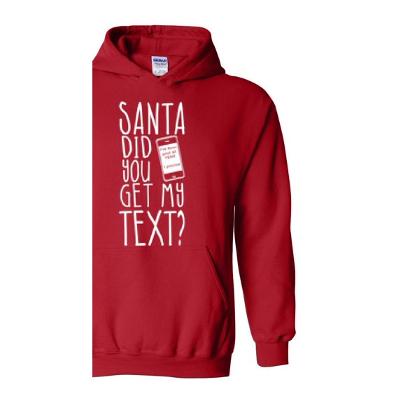 Artix - Women Sweatshirts and Hoodies - Christmas Hoodie Santa Did You Get My Text?