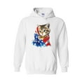 thumbnail image 1 of MmF - Women Sweatshirts and Hoodies, up to Size 5XL - American Flag 4th of July Kitty, 1 of 5