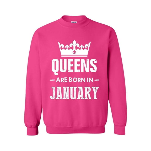 MmF - Women Sweatshirts and Hoodies, up to Size 5XL - Birthday Gift Queens Are Born in January