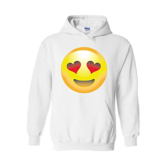 MmF - Women Sweatshirts and Hoodies, up to Size 5XL - Emoji Heart-Shaped Eyes