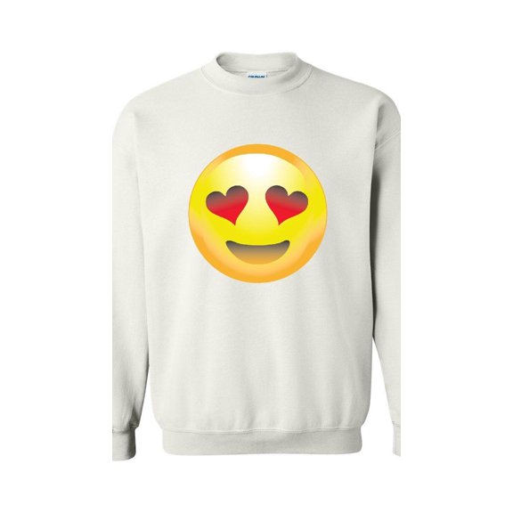 MmF - Women Sweatshirts and Hoodies, up to Size 5XL - Emoji Heart-Shaped Eyes