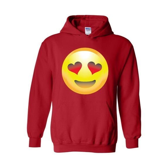 MmF - Women Sweatshirts and Hoodies, up to Size 5XL - Emoji Heart-Shaped Eyes