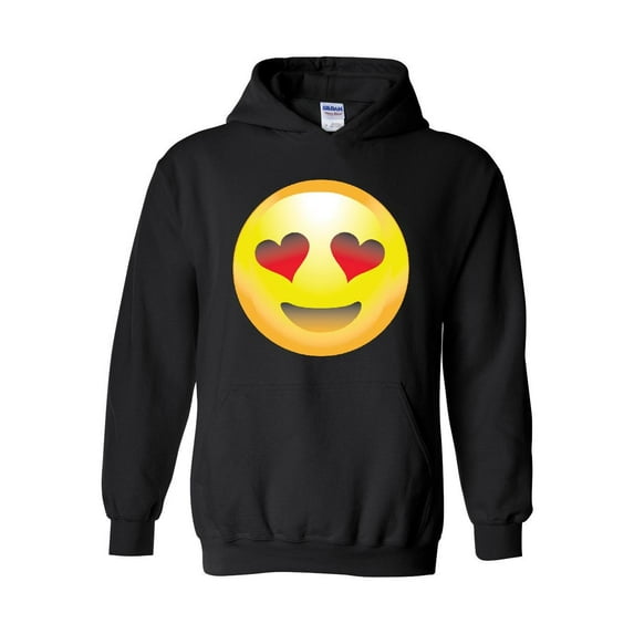 MmF - Women Sweatshirts and Hoodies, up to Size 5XL - Emoji Heart-Shaped Eyes