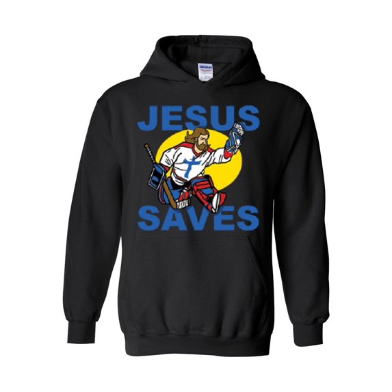MmF - Women Sweatshirts and Hoodies, up to Size 5XL - Jesus Saves Hockey Goalie