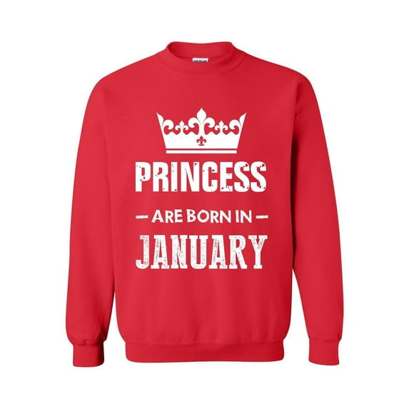 MmF - Women Sweatshirts and Hoodies, up to Size 5XL - Princess are Born in January