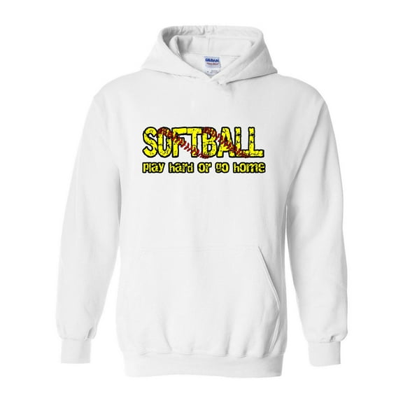 MmF - Women Sweatshirts and Hoodies, up to Size 5XL - Softball Play Hard or Go Home