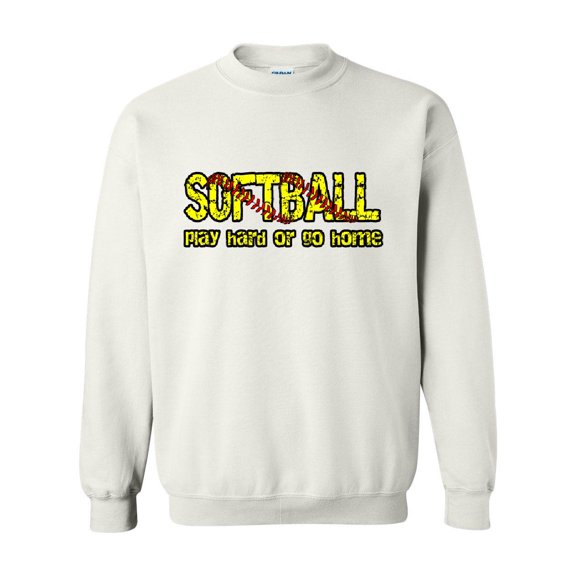 MmF - Women Sweatshirts and Hoodies, up to Size 5XL - Softball Play Hard or Go Home
