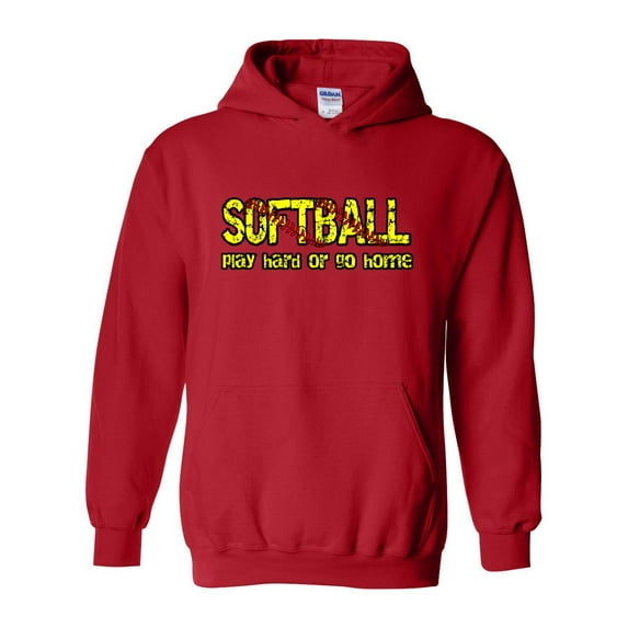 MmF - Women Sweatshirts and Hoodies, up to Size 5XL - Softball Play Hard or Go Home