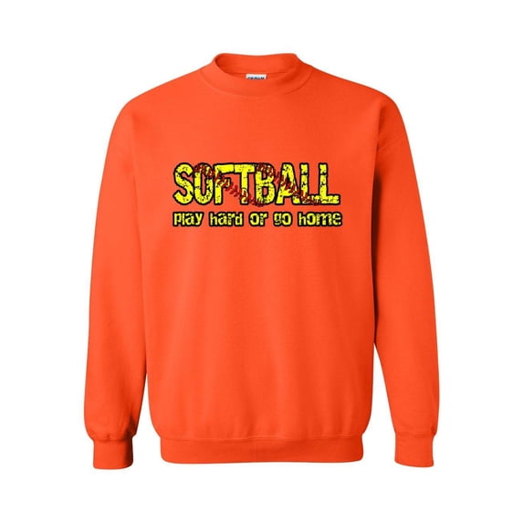 MmF - Women Sweatshirts and Hoodies, up to Size 5XL - Softball Play Hard or Go Home