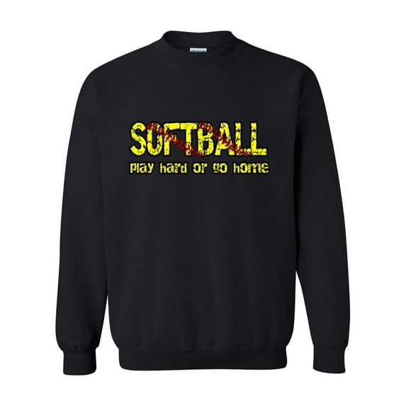 MmF - Women Sweatshirts and Hoodies, up to Size 5XL - Softball Play Hard or Go Home