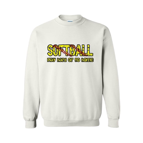 MmF - Women Sweatshirts and Hoodies, up to Size 5XL - Softball Play Hard or Go Home