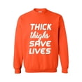 thumbnail image 1 of MmF - Women Sweatshirts and Hoodies, up to Size 5XL - Thick Thighs Save Lives, 1 of 5