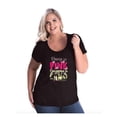 thumbnail image 1 of MmF - Women's Plus Size Curvy T-Shirt, up to Size 28 - Pretty in Pink Dangerous in Camo, 1 of 5