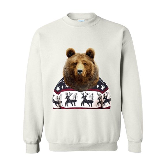 MmF - Women's Plus Sweatshirts and Hoodies - BEAR IN XMAS UGLY SWEATER