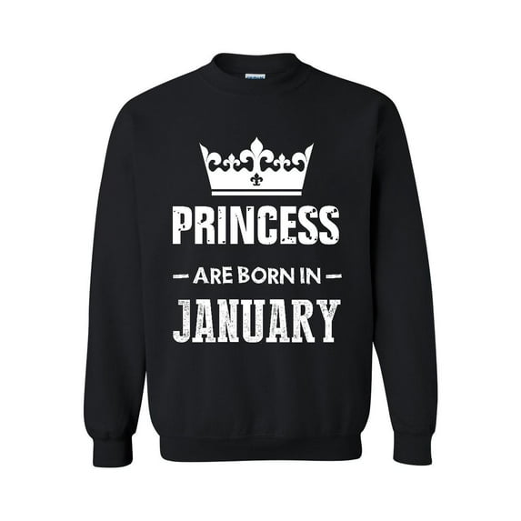 MmF - Women's Plus Sweatshirts and Hoodies - Princess are Born in January