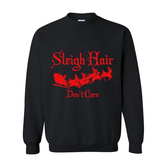 MmF - Women's Plus Sweatshirts and Hoodies - SLEIGH HAIR DON'T CARE