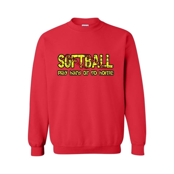 MmF - Women's Plus Sweatshirts and Hoodies - Softball Play Hard or Go Home