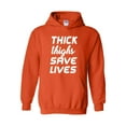 thumbnail image 1 of MmF - Women's Plus Sweatshirts and Hoodies, up to Size 5XL - Thick Thighs Save Lives, 1 of 5