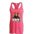 thumbnail image 1 of MmF - Women's Racerback Tank Top - BEAR IN XMAS UGLY SWEATER, 1 of 5