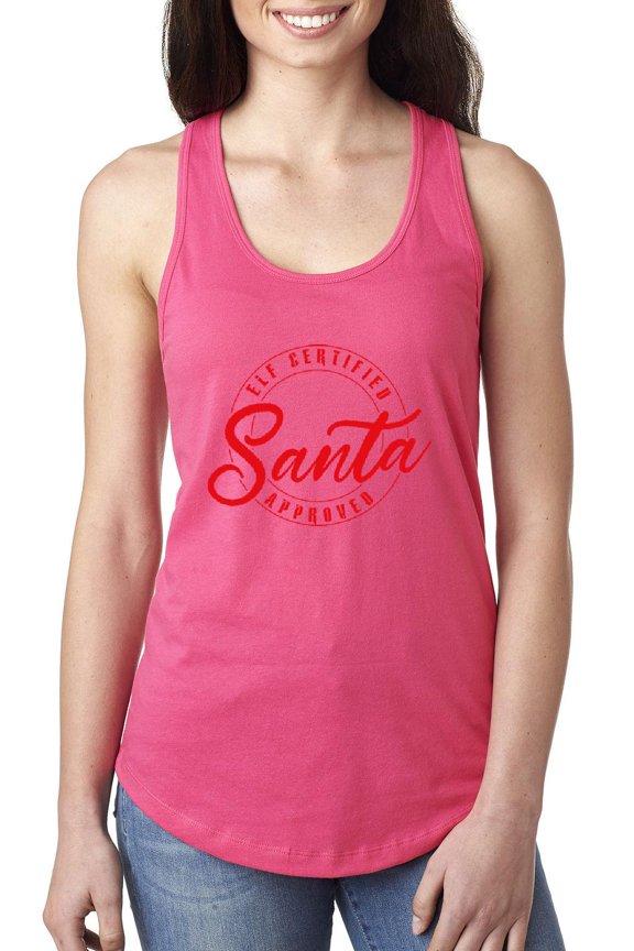 MmF - Women's Racerback Tank Top - ELF CERTIFIED SANTA APPROVED XMAS