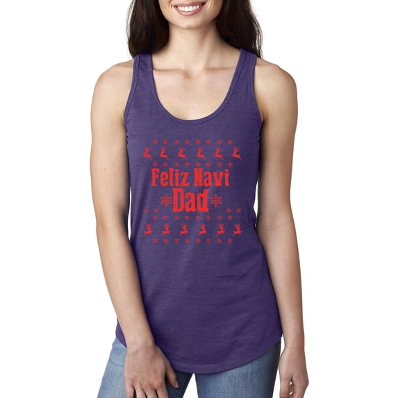 MmF - Women's Racerback Tank Top - Feliz Navidad in Black