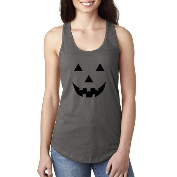 Artix - Women's Racerback Tank Top - Halloween Costume Pumpkin Face