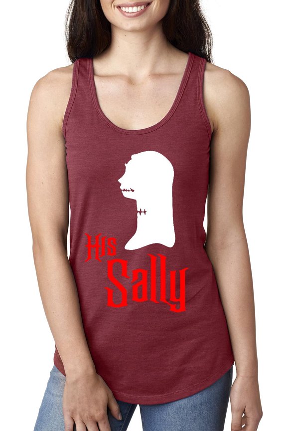MmF - Women's Racerback Tank Top - Halloween Her Jack Matching Halloween Couple