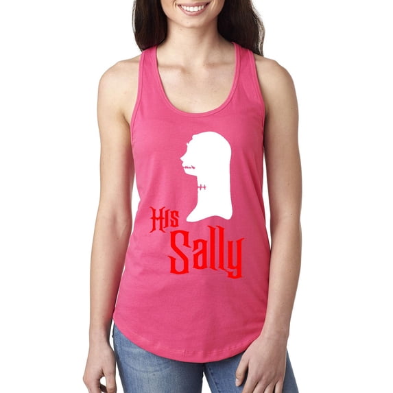 MmF - Women's Racerback Tank Top - Halloween Her Jack Matching Halloween Couple