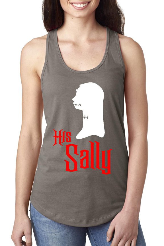 MmF - Women's Racerback Tank Top - Halloween Her Jack Matching Halloween Couple