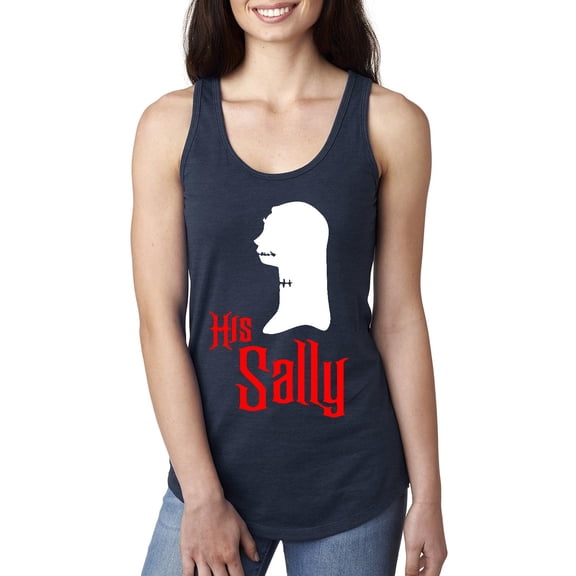 MmF - Women's Racerback Tank Top - Halloween Her Jack Matching Halloween Couple