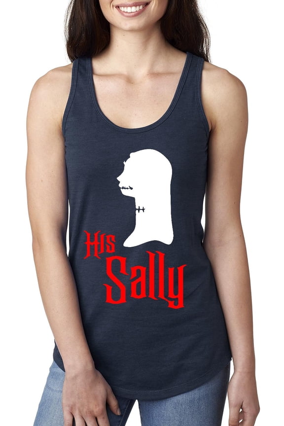 MmF - Women's Racerback Tank Top - Halloween Her Jack Matching Halloween Couple